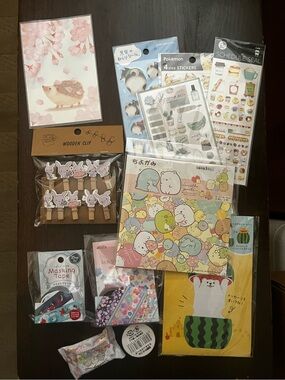 Cute San-X Sumikko Gurashi Japanese Sticker Stationery Bundle 12 items + BONUS
